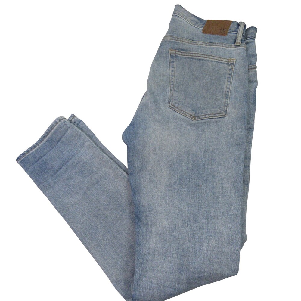 Gap Mens Jeans 32 X 34 Blue Light Wash Skinny‎ Stretch Cotton